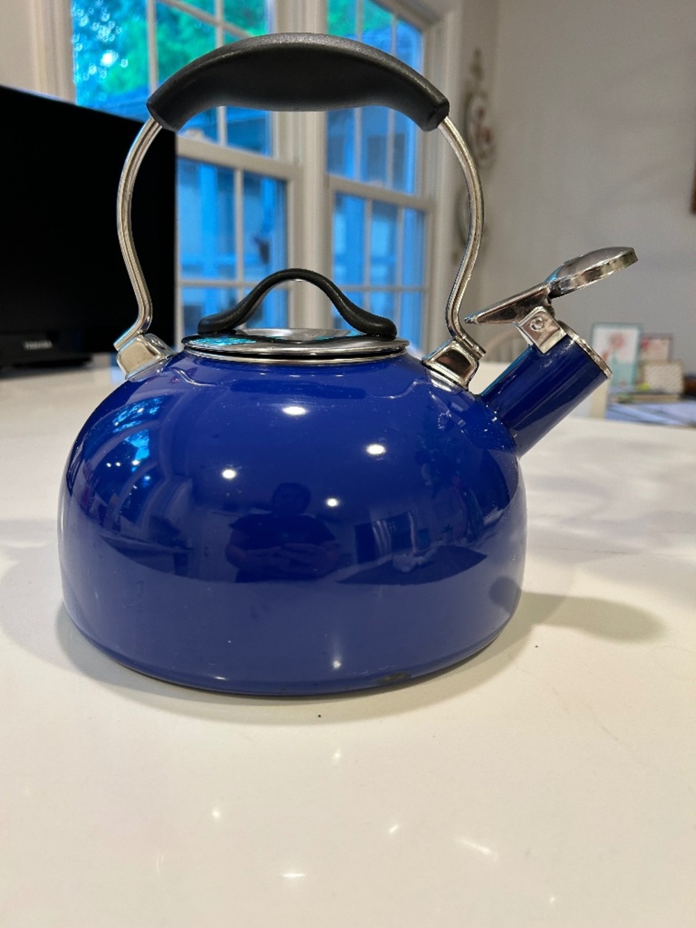 Chantel Classic Cobalt Blue Whistling 1.8 Qt Tea Kettle